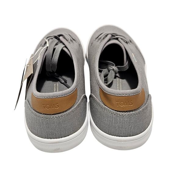 Toms Carlo Drizzle Grey Canvas Ortholite Comfort Sneakers Men's Size 10.5 NWB - Picture 4 of 7